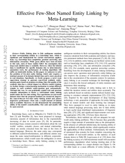 Effective Few-Shot Named Entity Linking by Meta-Learning