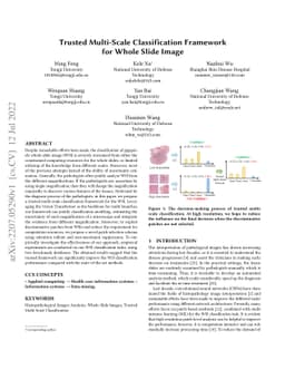 Trusted Multi-Scale Classification Framework for Whole Slide Image
