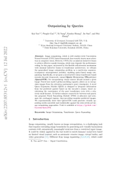 Outpainting by Queries