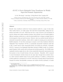 eX-ViT: A Novel eXplainable Vision Transformer for Weakly Supervised
  Semantic Segmentation