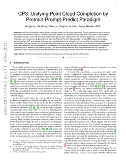 CP3: Unifying Point Cloud Completion by Pretrain-Prompt-Predict Paradigm