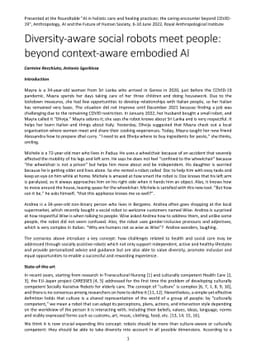 Diversity-aware social robots meet people: beyond context-aware embodied
  AI