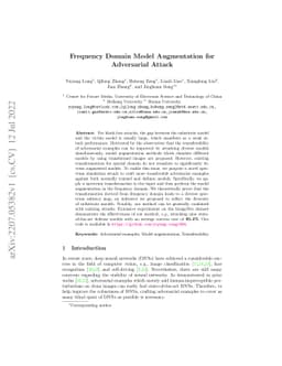 Frequency Domain Model Augmentation for Adversarial Attack