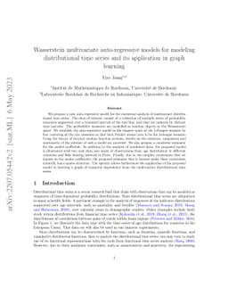 Wasserstein multivariate auto-regressive models for modeling distributional time series