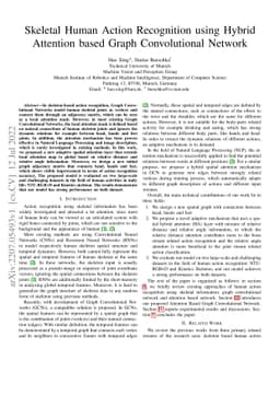 Skeletal Human Action Recognition using Hybrid Attention based Graph
  Convolutional Network