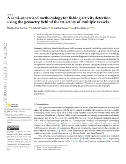 A semi-supervised methodology for fishing activity detection using the
  geometry behind the trajectory of multiple vessels