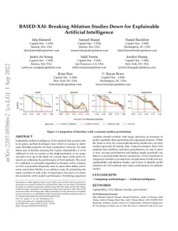 BASED-XAI: Breaking Ablation Studies Down for Explainable Artificial
  Intelligence