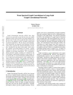From Spectral Graph Convolutions to Large Scale Graph Convolutional
  Networks