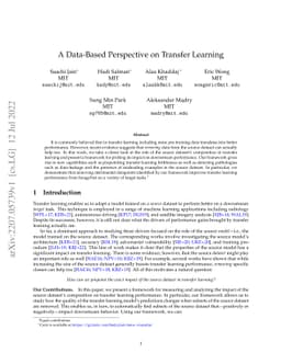 A Data-Based Perspective on Transfer Learning