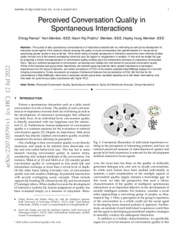 Perceived Conversation Quality in Spontaneous Interactions