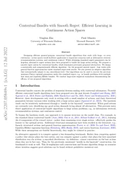Contextual Bandits with Smooth Regret: Efficient Learning in Continuous
  Action Spaces