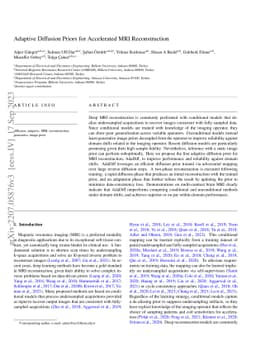 Adaptive Diffusion Priors for Accelerated MRI Reconstruction