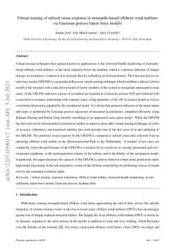 Virtual sensing of subsoil strain response in monopile-based offshore
  wind turbines via Gaussian process latent force models
