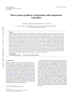 Diverse Dance Synthesis via Keyframes with Transformer Controllers