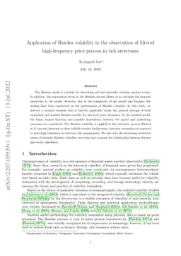 Application of Hawkes volatility in the observation of filtered
  high-frequency price process in tick structures