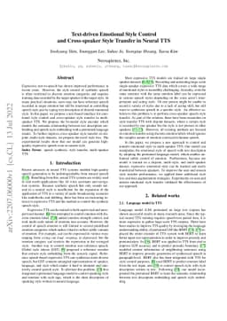 Text-driven Emotional Style Control and Cross-speaker Style Transfer in
  Neural TTS