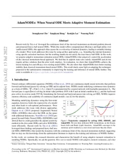 AdamNODEs: When Neural ODE Meets Adaptive Moment Estimation