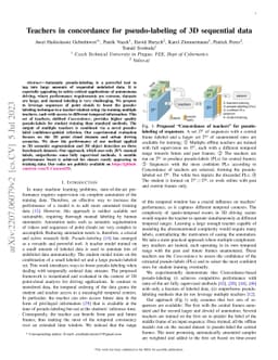 Teachers in concordance for pseudo-labeling of 3D sequential data