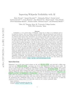 Improving Wikipedia Verifiability with AI