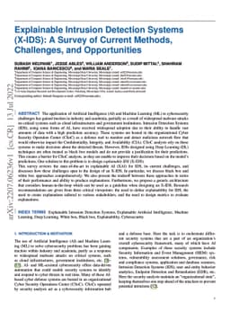 Explainable Intrusion Detection Systems (X-IDS): A Survey of Current
  Methods, Challenges, and Opportunities