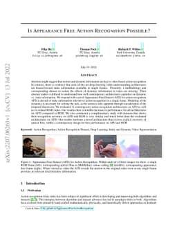 Is Appearance Free Action Recognition Possible?