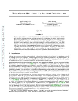 Non-Myopic Multifidelity Bayesian Optimization
