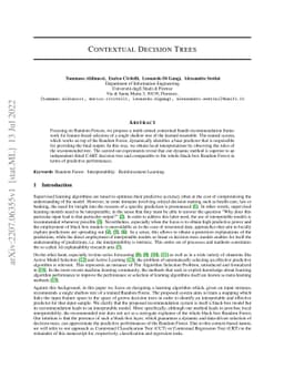 Contextual Decision Trees