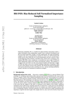 BR-SNIS: Bias Reduced Self-Normalized Importance Sampling