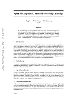 QML for Argoverse 2 Motion Forecasting Challenge
