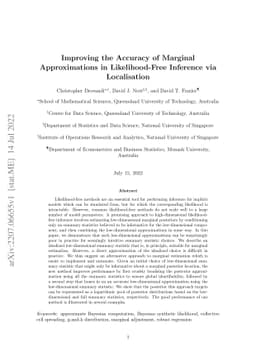 Improving the Accuracy of Marginal Approximations in Likelihood-Free
  Inference via Localisation