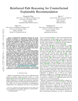 Reinforced Path Reasoning for Counterfactual Explainable Recommendation