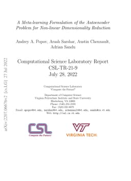 A Meta-learning Formulation of the Autoencoder Problem for Non-linear
  Dimensionality Reduction