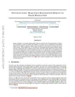 Octuplet Loss: Make Face Recognition Robust to Image Resolution