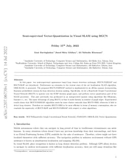 Semi-supervised Vector-Quantization in Visual SLAM using HGCN