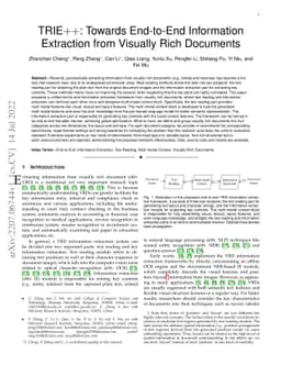 TRIE++: Towards End-to-End Information Extraction from Visually Rich
  Documents