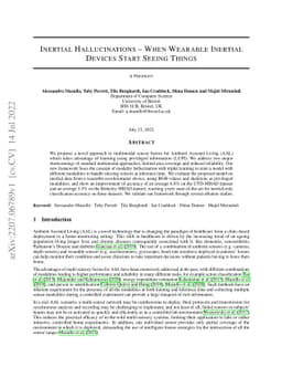 Inertial Hallucinations -- When Wearable Inertial Devices Start Seeing
  Things