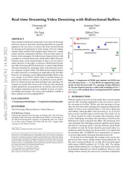 Real-time Streaming Video Denoising with Bidirectional Buffers