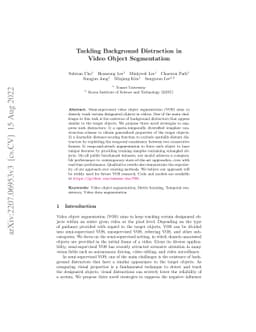 Tackling Background Distraction in Video Object Segmentation