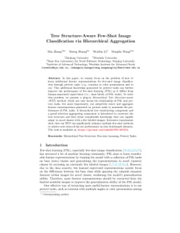 Tree Structure-Aware Few-Shot Image Classification via Hierarchical
  Aggregation