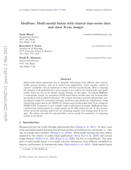MedFuse: Multi-modal fusion with clinical time-series data and chest
  X-ray images