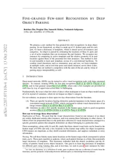 Fine-grained Few-shot Recognition by Deep Object Parsing