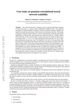 Case study on quantum convolutional neural network scalability