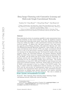 Deep Image Clustering with Contrastive Learning and Multi-scale Graph
  Convolutional Networks