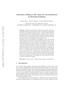 Attention, Filling in The Gaps for Generalization in Routing Problems