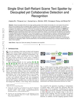 Single Shot Self-Reliant Scene Text Spotter by Decoupled yet
  Collaborative Detection and Recognition