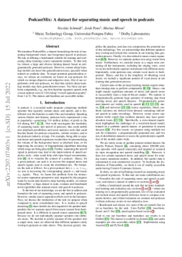 PodcastMix: A dataset for separating music and speech in podcasts