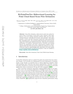 Bi-PointFlowNet: Bidirectional Learning for Point Cloud Based Scene Flow
  Estimation