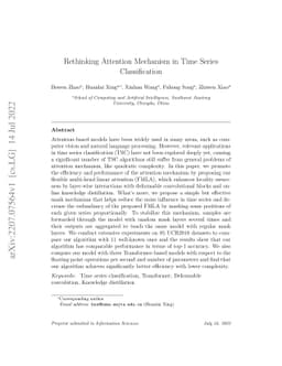 Rethinking Attention Mechanism in Time Series Classification