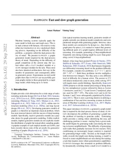 FLOWGEN: Fast and slow graph generation