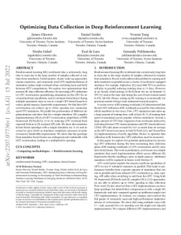 Optimizing Data Collection in Deep Reinforcement Learning